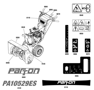 Part Location Diagram of 706587 Briggs and Stratton Decal model